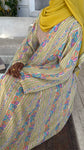 Embroidery abaya yellow