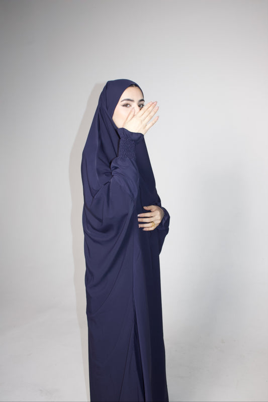 One Piece Jilbab in Navy Blue