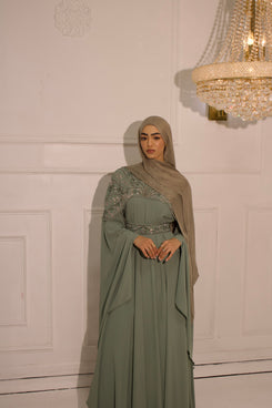 Cape dress sage green