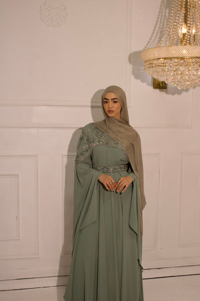 Cape dress sage green Glamabayasss Cape dress sage green Glamabayasss