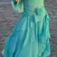 Liora Ruffle Gown (Turquoise)