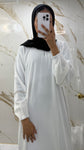 Slip dress w stone (white)