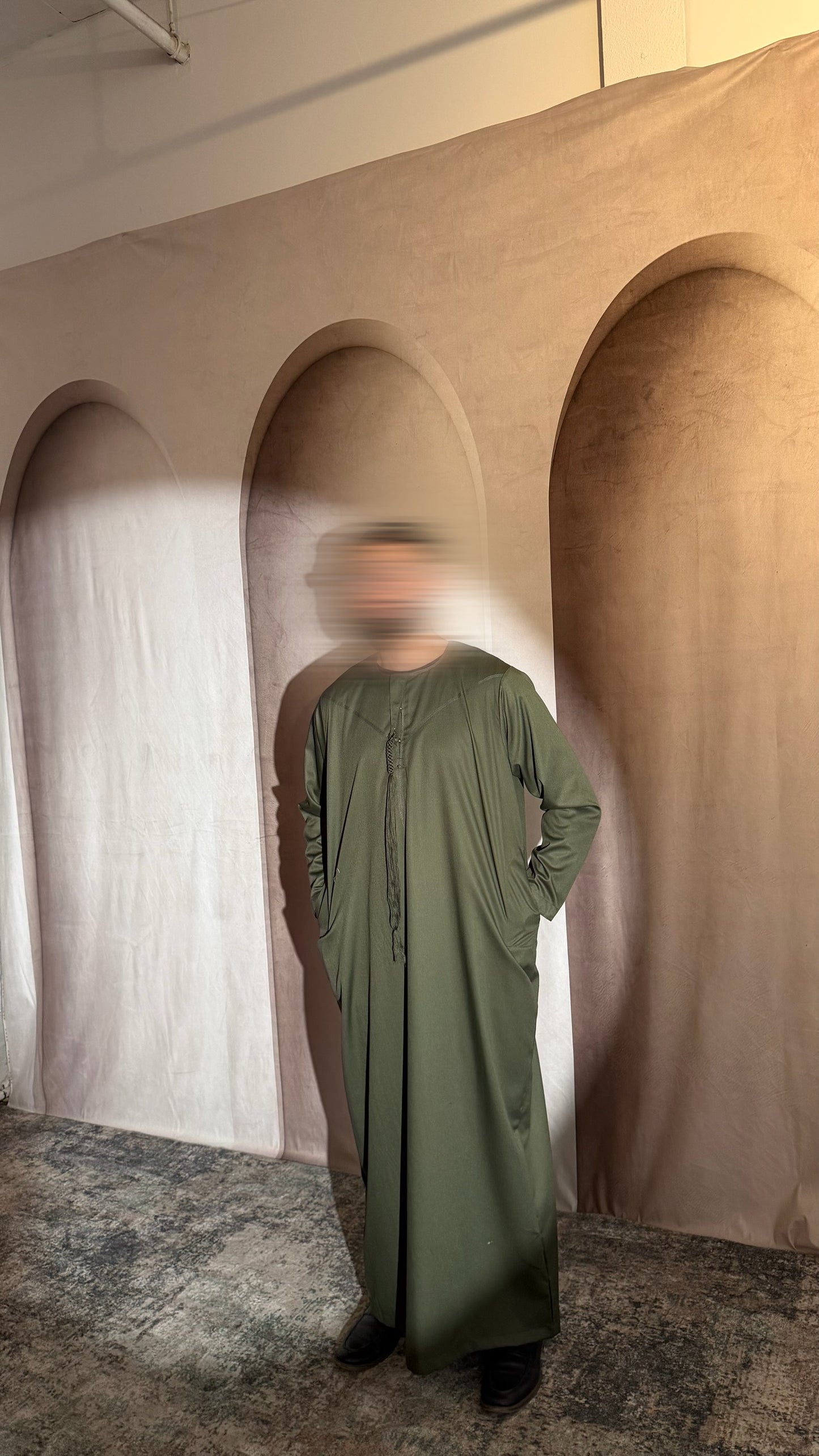 Emirati Thobe (olive green )