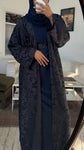 Blue butterfly abaya