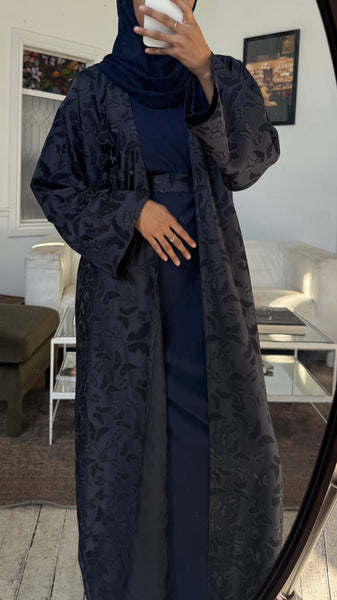 Blue butterfly abaya