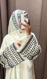 White Keffiyeh Abayau