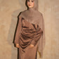 Amira Satin Dress – Brown