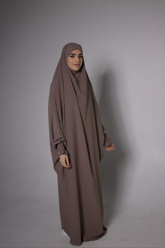 One Piece Jilbab in Mauve