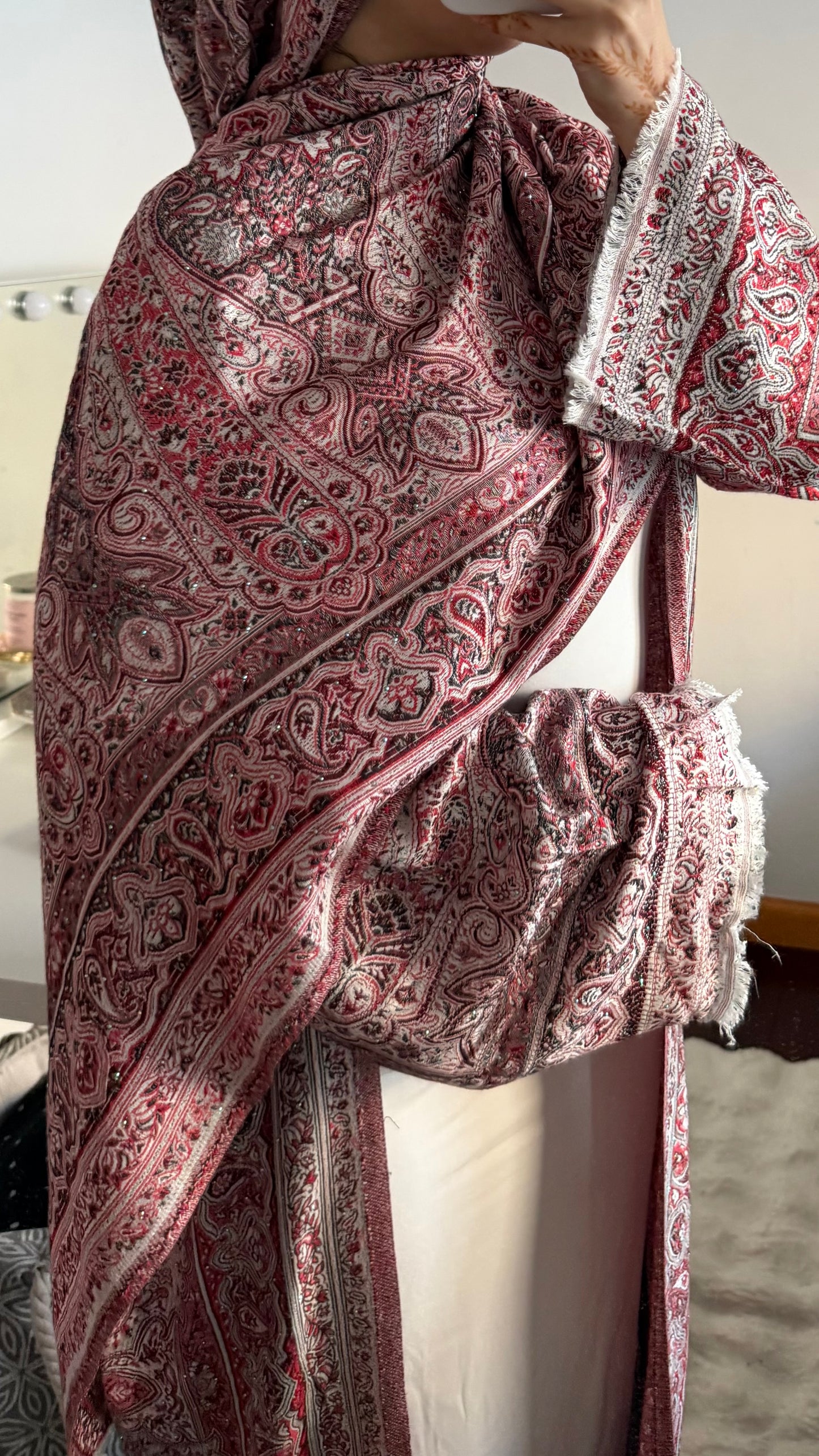 Pashmina Abaya with Stone