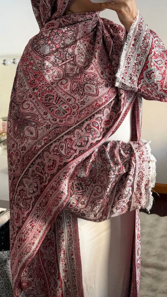 Pashmina Abaya with Stone