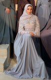 Cape dress Grey