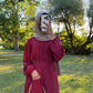 Slip dress maroon