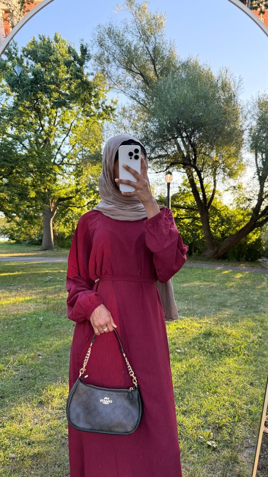 Slip dress maroon