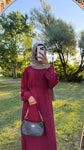 Slip dress maroon