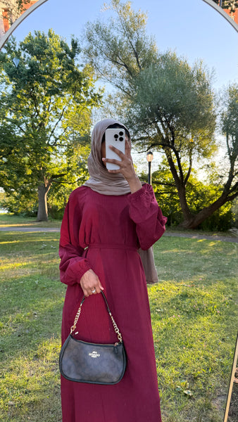 Slip dress maroon