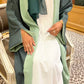 Green Reversible Linen Abaya