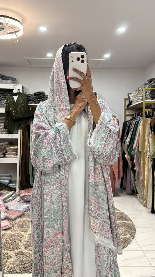 Pashmina Abaya with Stone