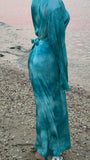 Tie dye blue