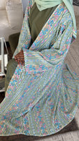 Embroidery abaya green