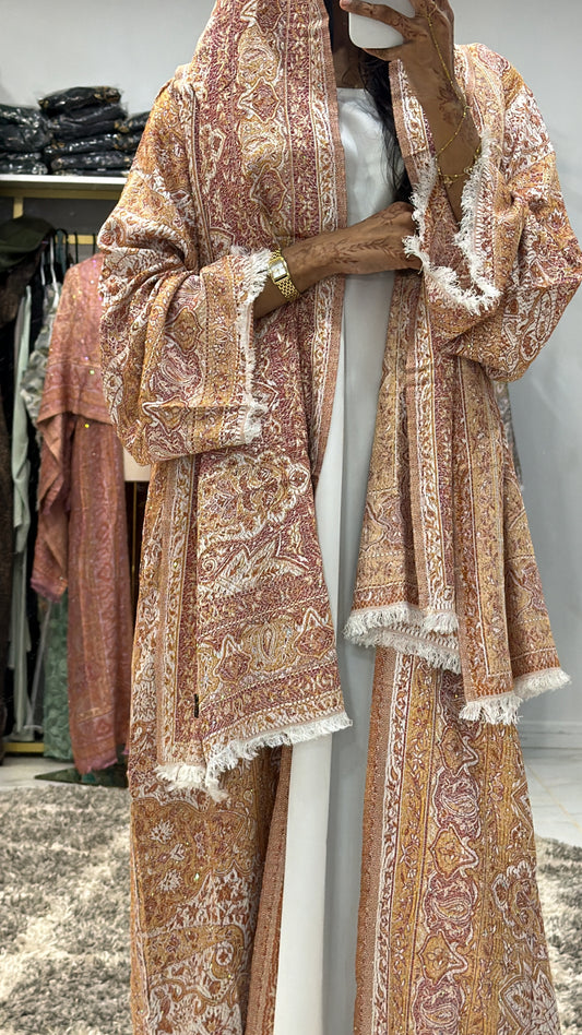 Pashmina Abaya with Stone