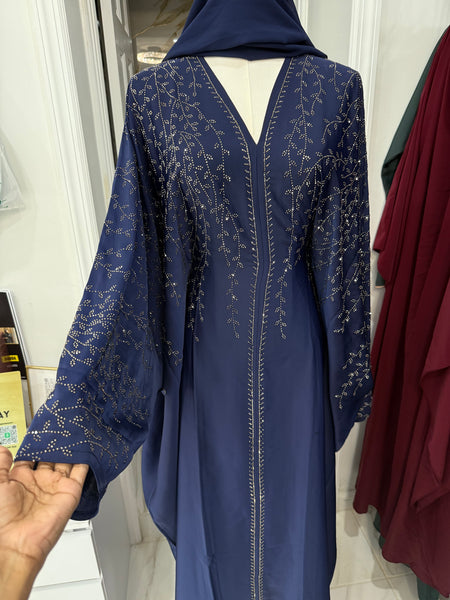 Butterfly Abaya Blue