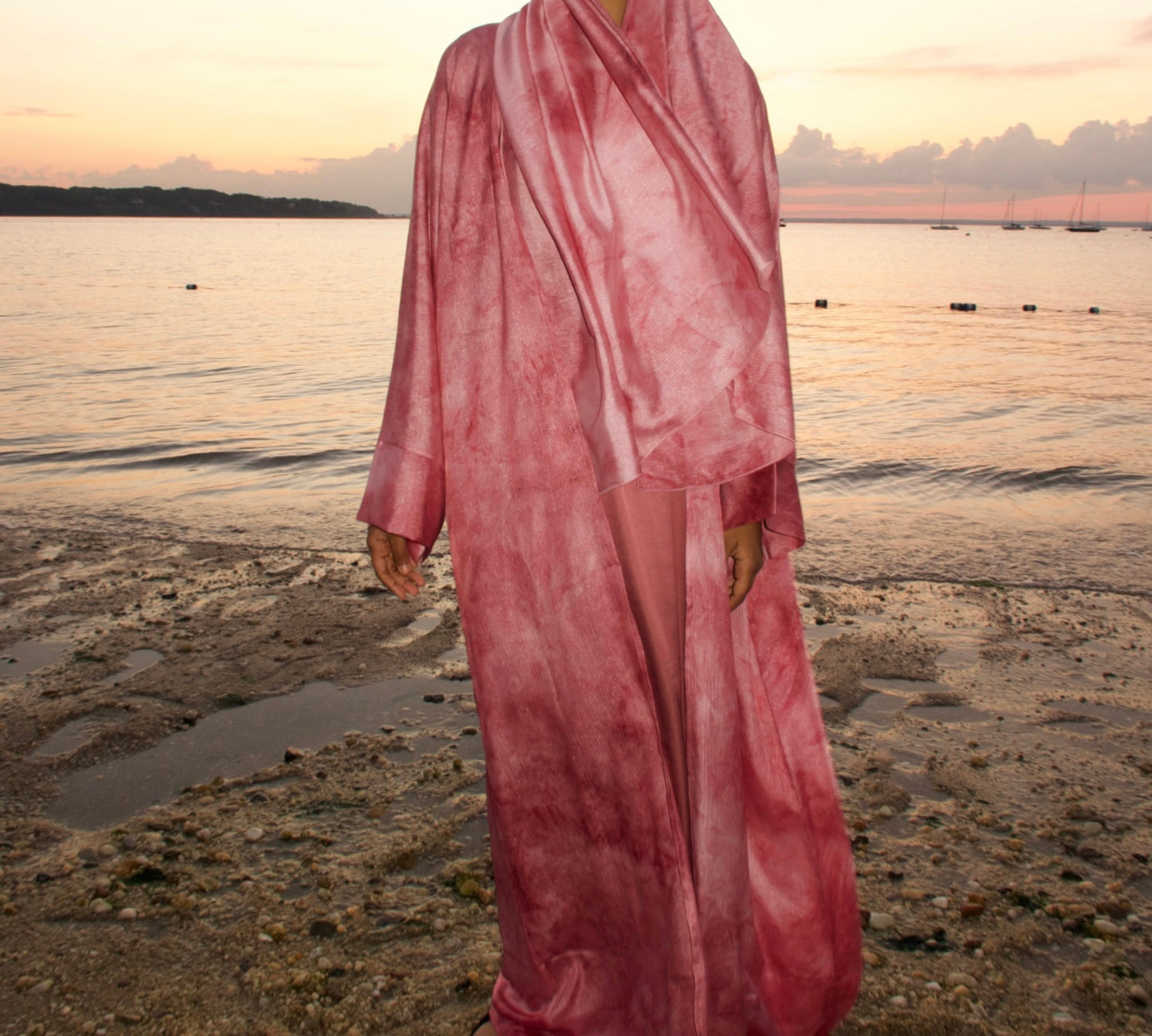 Pink Tie-Dye Abaya