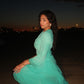 Liora Ruffle Gown (Turquoise)