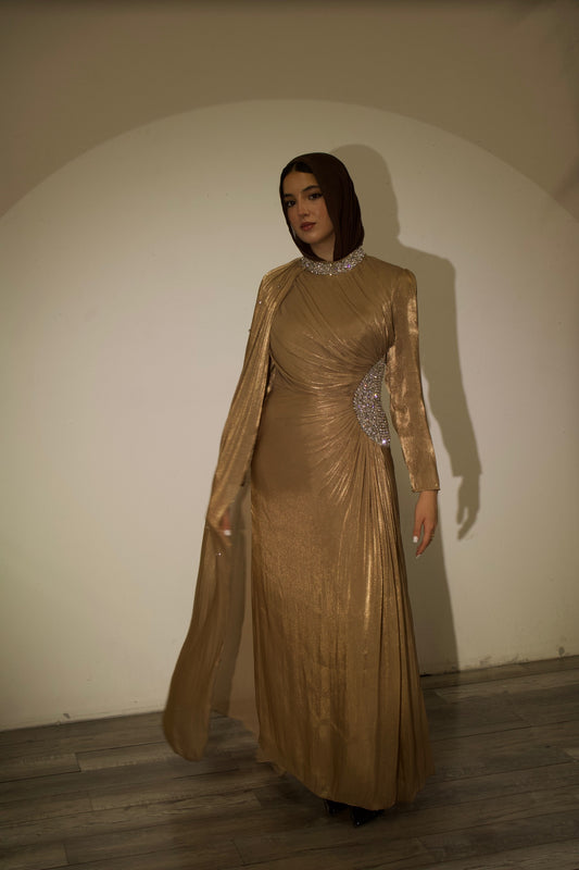 Celestine Dress – Gold