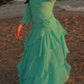Liora Ruffle Gown (Turquoise)