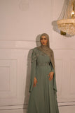 Cape dress sage green