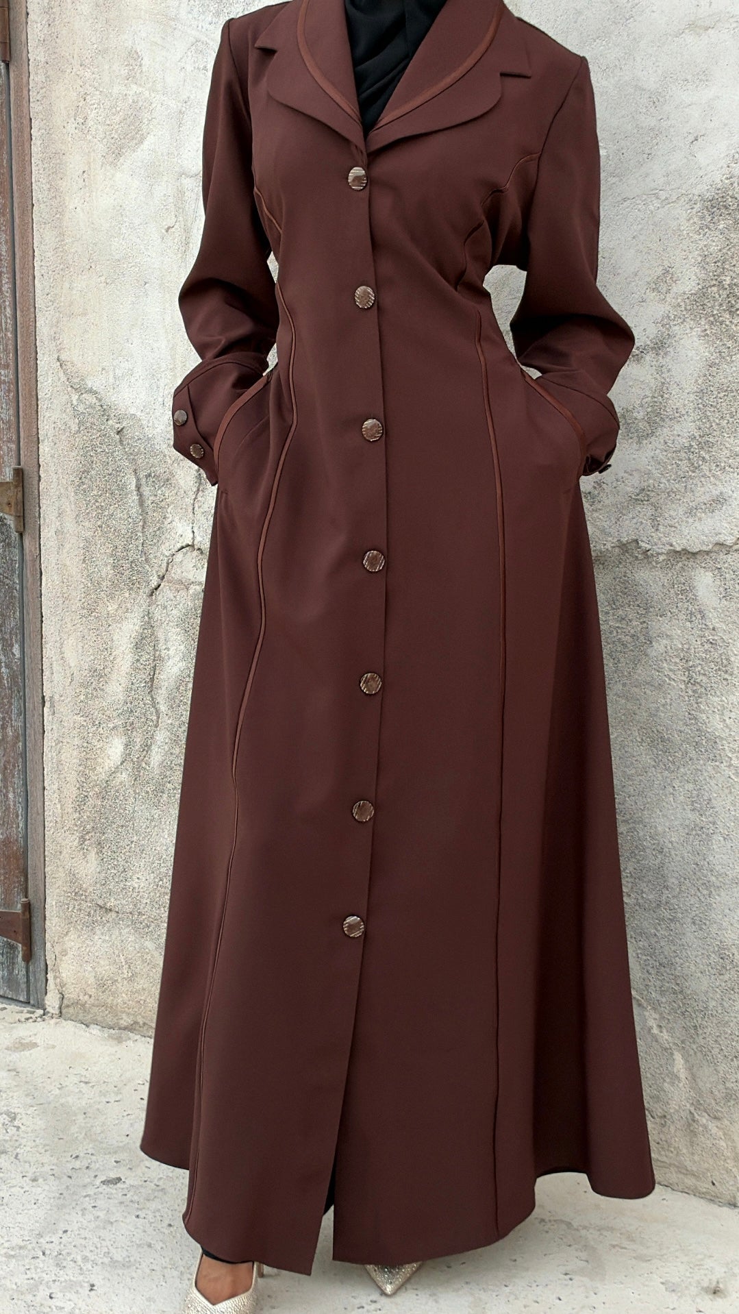 Amirah (أميرة) Brown Coat Abaya