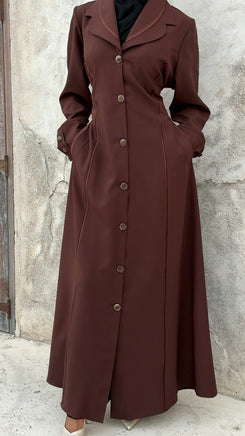 Amirah (أميرة) Brown Coat Abaya