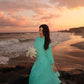 Liora Ruffle Gown (Turquoise)