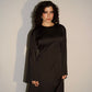 Amelia Satin Dress – Black