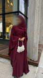 Butterfly Abaya (maroon)