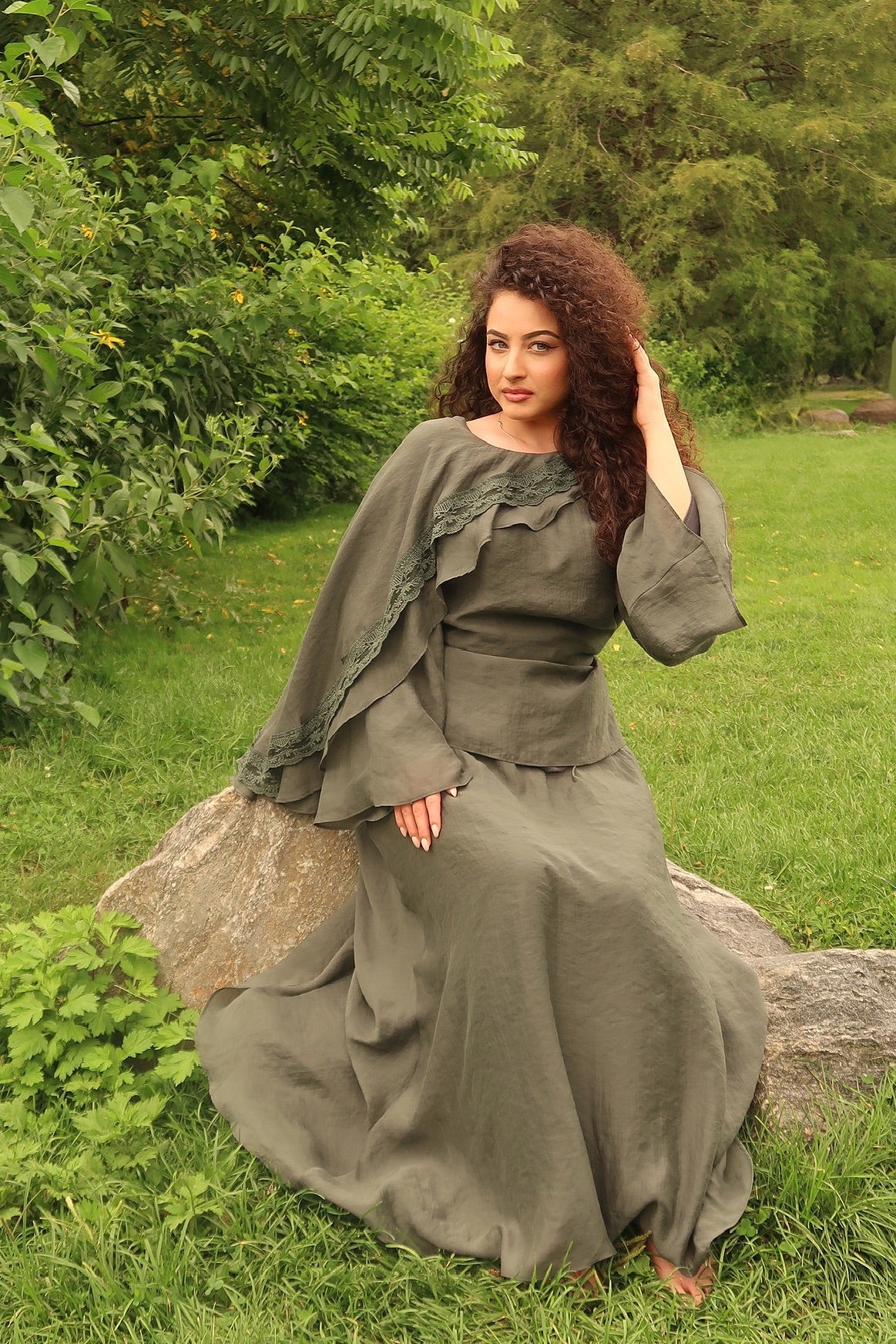 Dark Green Skirt