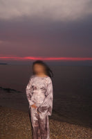 Tie dye light gray w pink