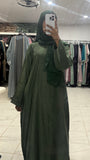 Thin Linen Slip Dress (green)
