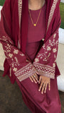 Maroon Linen