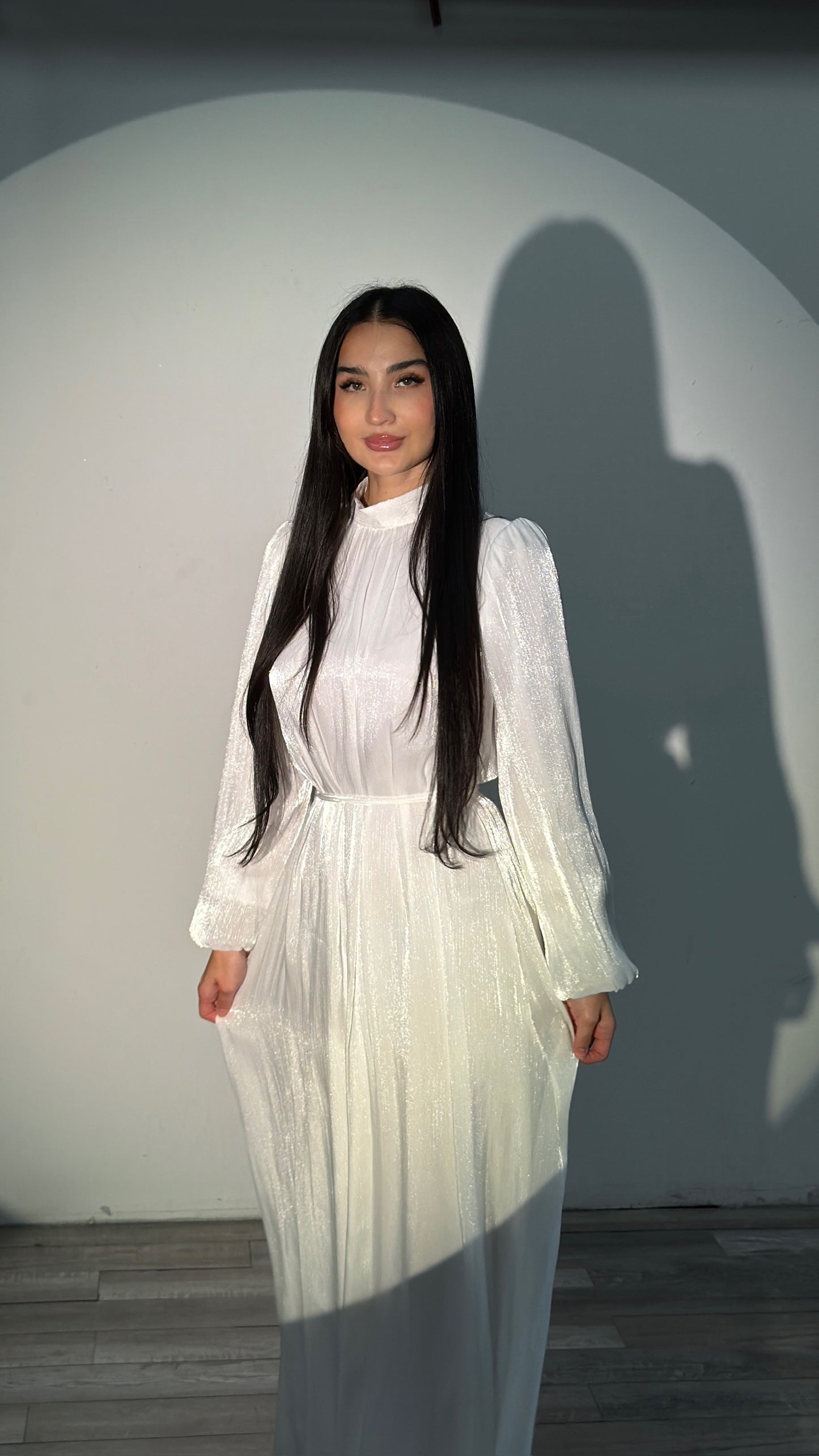 Aurora Organza Dress – White