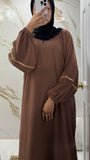 Slip dress w stone (light brown)