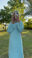 Slip dress aqua blue