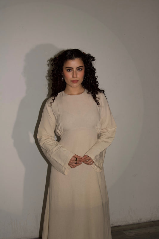 Isla Linen Dress – Sand