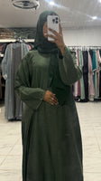 Thin Linen Slip Dress (green)