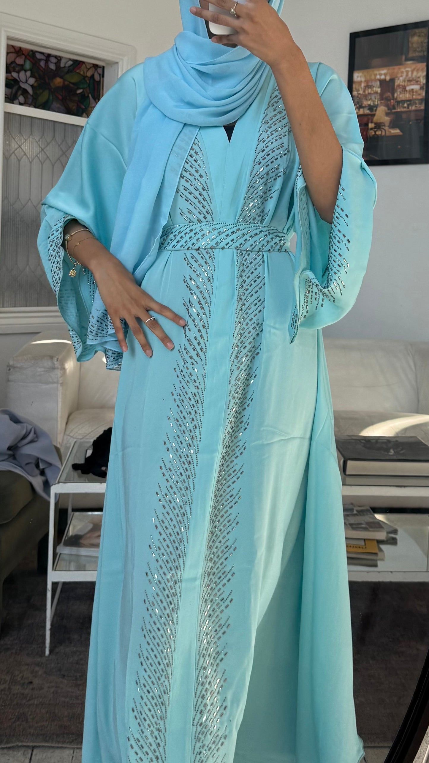 Sky Blue abaya
