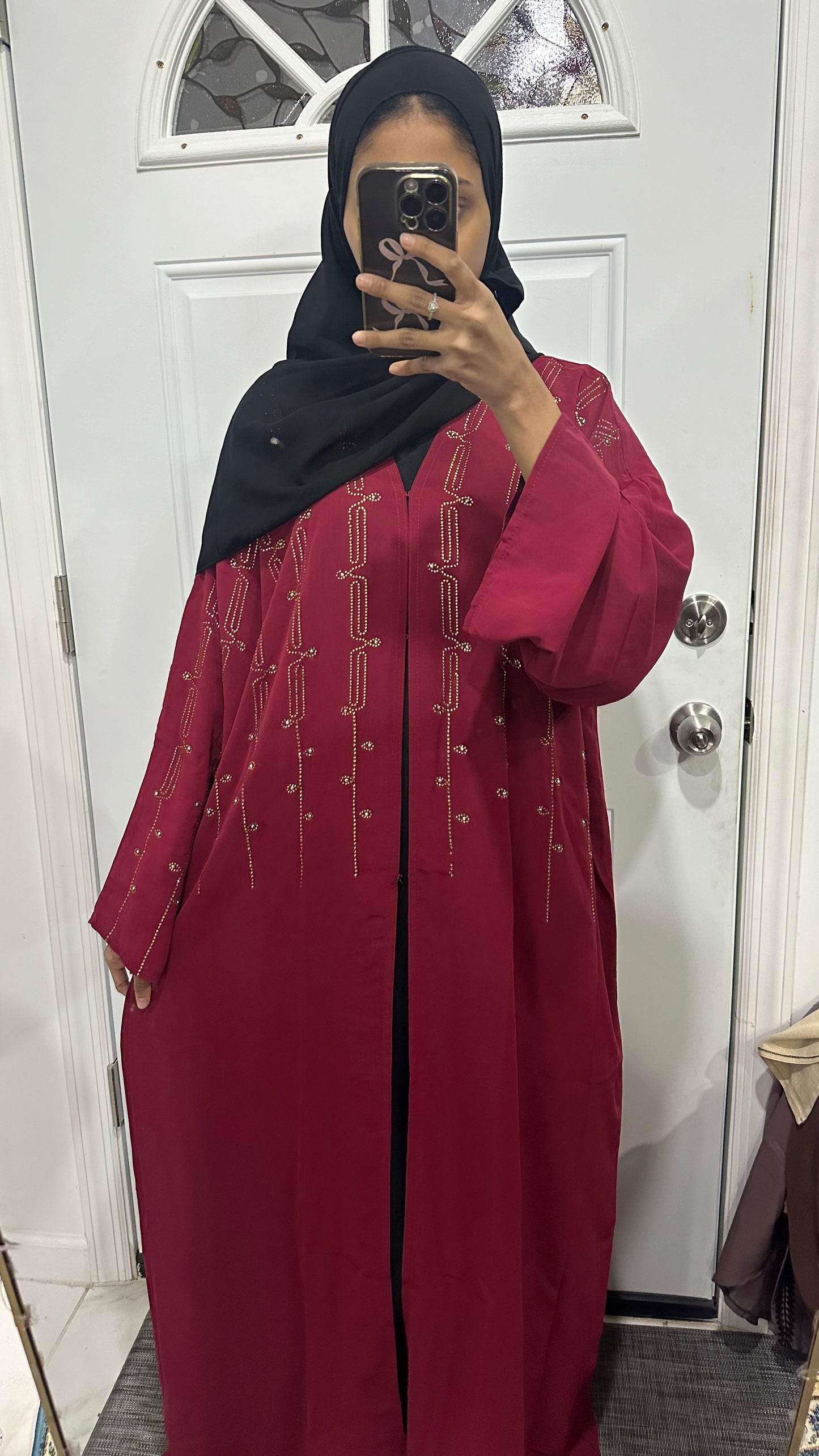 $35 red abaya