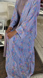 Embroidery abaya purple