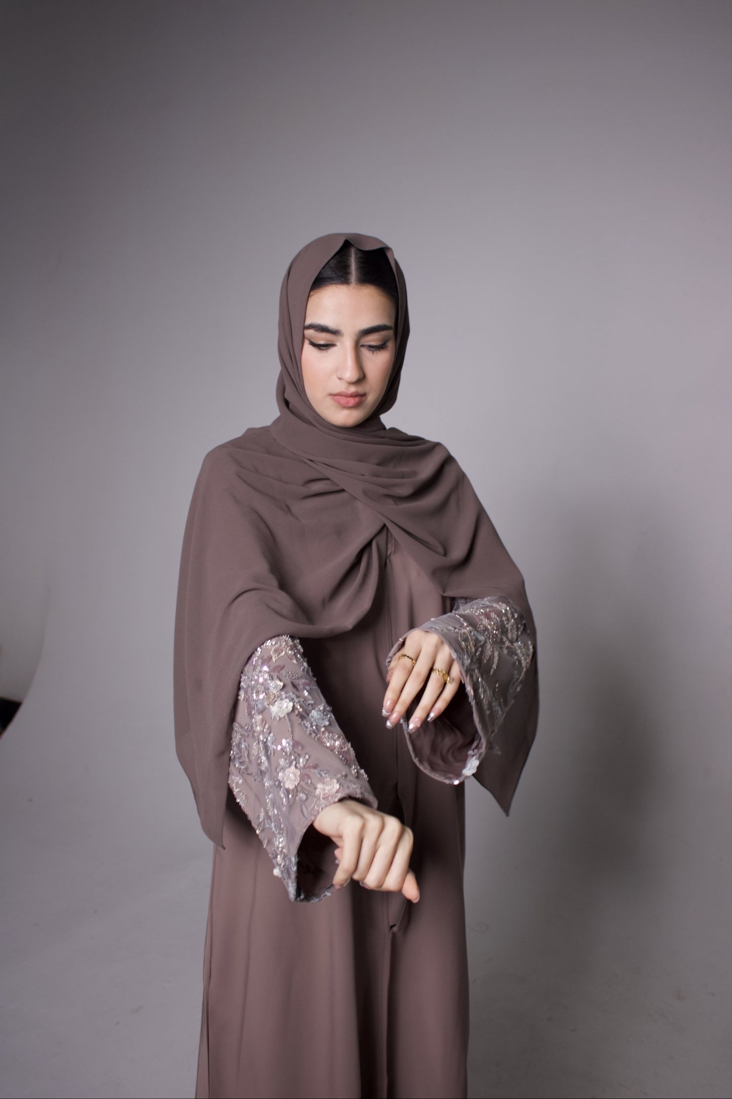 Tabarek Abaya (Mauve)