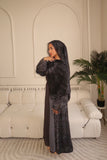 Dark Blue Tie Dye Abaya￼