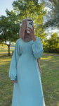 Slip dress aqua blue